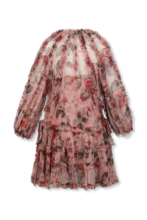 Cassia Frill Billow Dress In Musk Floral ZIMMERMANN